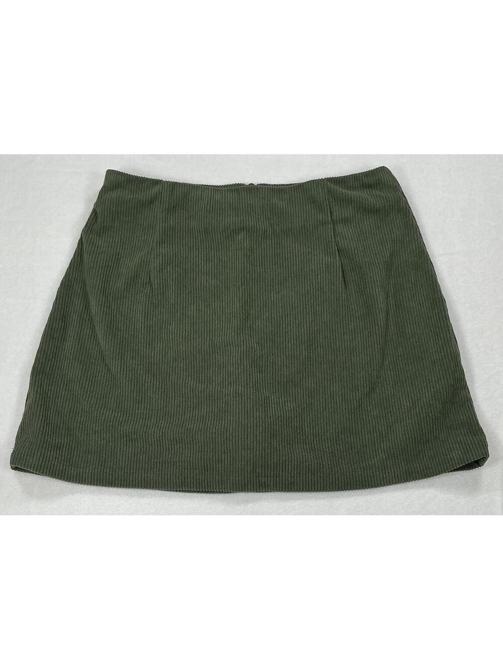 Halara Olive Green Corduroy Skort Skirt Built-In Shorts Women’s Medium - Picture 2 of 8